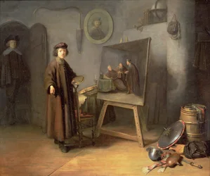 Ein Maler in seinem Atelier